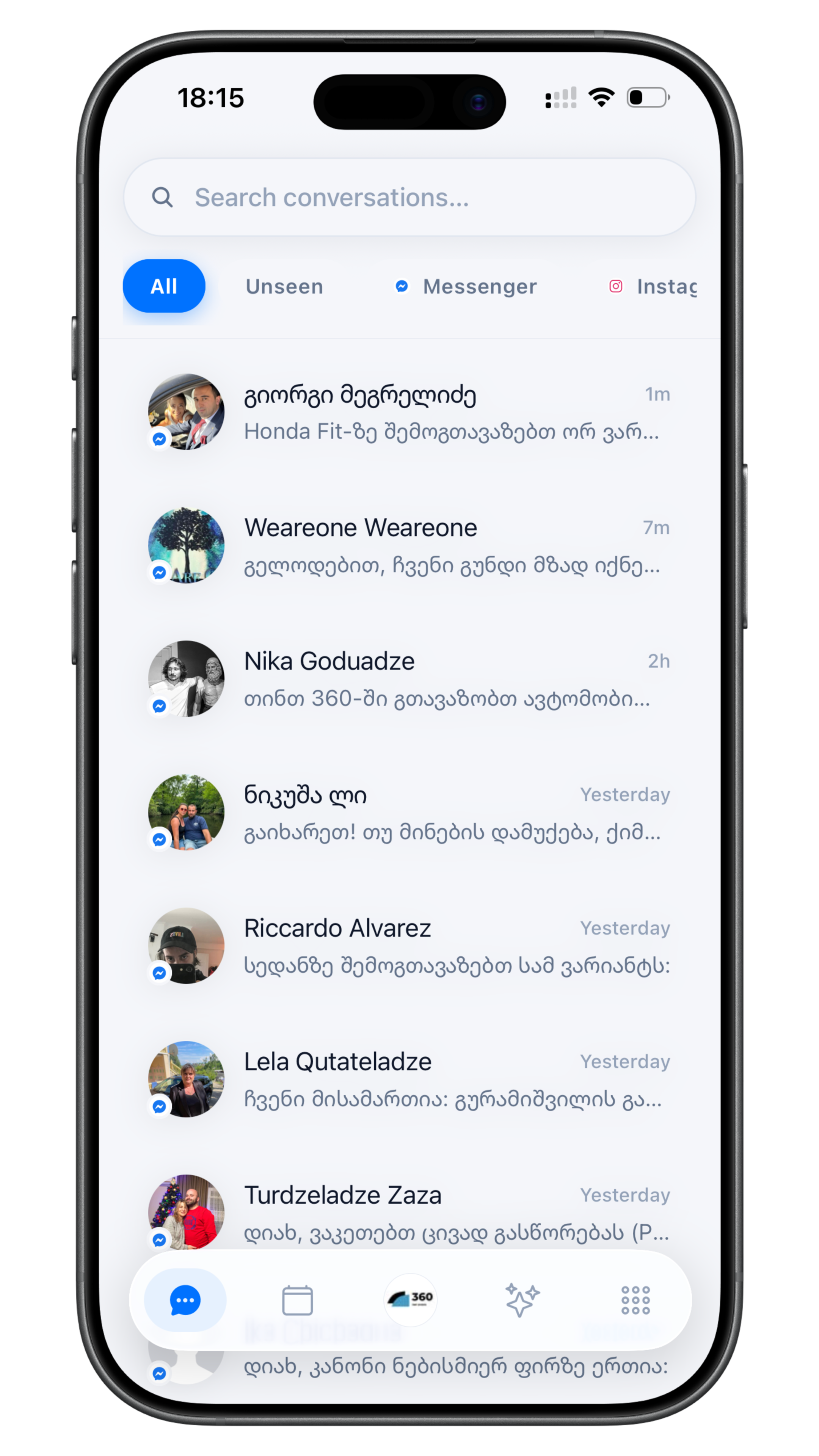 The ENAI mobile app shown on a phone